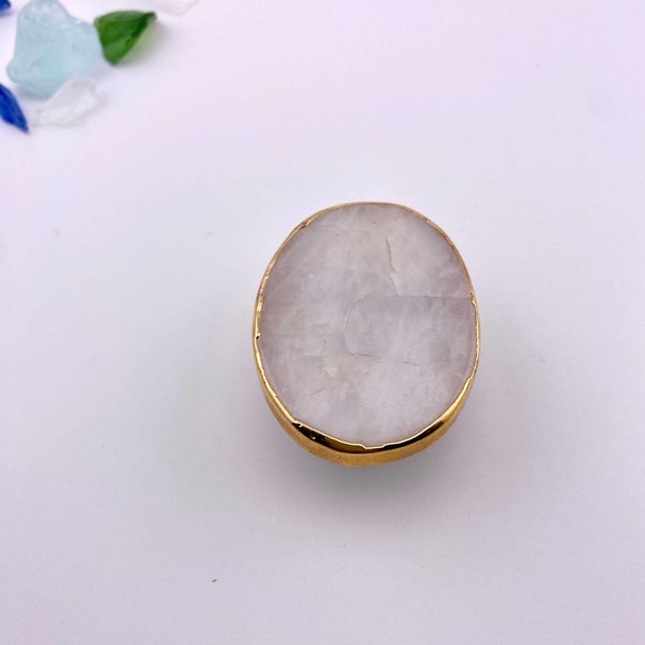 Genuine White Quartz Popsocket for Cell Phone - Picture 8 of 10